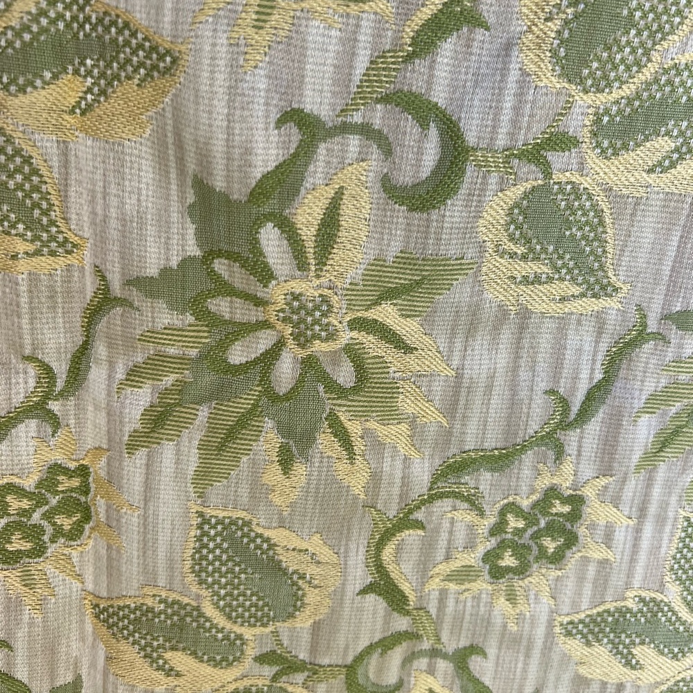 Gorgeous Silk Floral Brocade Yellow & Green Fabric